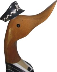 Hand Carved Wooden Bamboo Duck ~ Metropolitan Police Officer 47cm High - Image 10