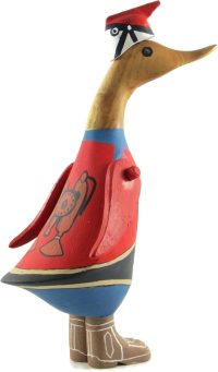 Hand Carved Wooden Bamboo Duck ~ Space Explorer 23cm High - Image 8