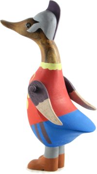 Hand Carved Wooden Bamboo Duck ~ Roman Duck 23cm High - Image 5