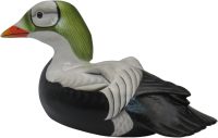 Hand Carved Wooden Decoy Duck ~ Spectacled Eider Duck 27cm Long - Image 5