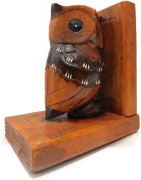 Hand Carved Wooden Owl ~ Bookstand Left Side Bookend 17.5cm High - Image 7