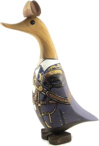 Hand Carved Wooden Bamboo Duck ~ Pirate Duck 23cm High - Image 4