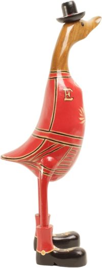 Hand Carved Wooden Bamboo Duck ~ Beefeater Yeoman Warder 40cm High - Image 2