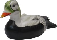 Hand Carved Wooden Decoy Duck ~ Spectacled Eider Duck 27cm Long - Image 7