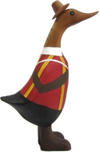 Hand Carved Wooden Bamboo Duck ~ in Bolivia Traditional 23cm High - Image 2