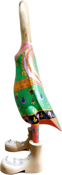 Hand Carved Wooden Duck ~ Indian Folk Traditional Dress 47cm High - Image 7