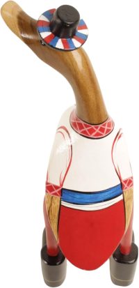 Hand Carved Wooden Bamboo Duck ~ Duck in Traditional Costume 38cm High - Image 5