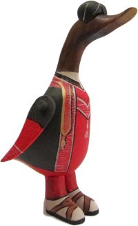 Hand Carved Wooden Bamboo Duck ~ Arabic Prince 23cm High