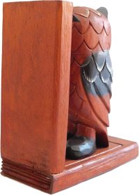 Hand Carved Wooden Book End ~ Owl Bookstand Bookend 22.5cm High - Image 6