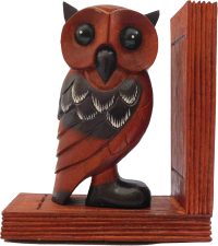 Hand Carved Wooden Book End ~ Owl Bookstand Bookend 22.5cm High - Image 2