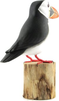 Hand Carved Painted Wooden Bird ~ Atlantic Puffin - Image 6