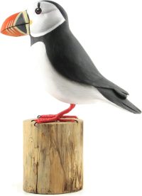 Hand Carved Painted Wooden Bird ~ Atlantic Puffin - Image 4