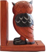 Hand Carved Wooden Book End ~ Owl Bookstand Bookend 22.5cm High - Image 5