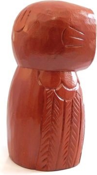 Hand Carved Wooden Owl ~ Owl Mum and Owlette 19.5cm High - Image 4