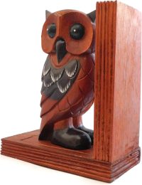 Hand Carved Wooden Book End ~ Owl Bookstand Bookend 22.5cm High - Image 8